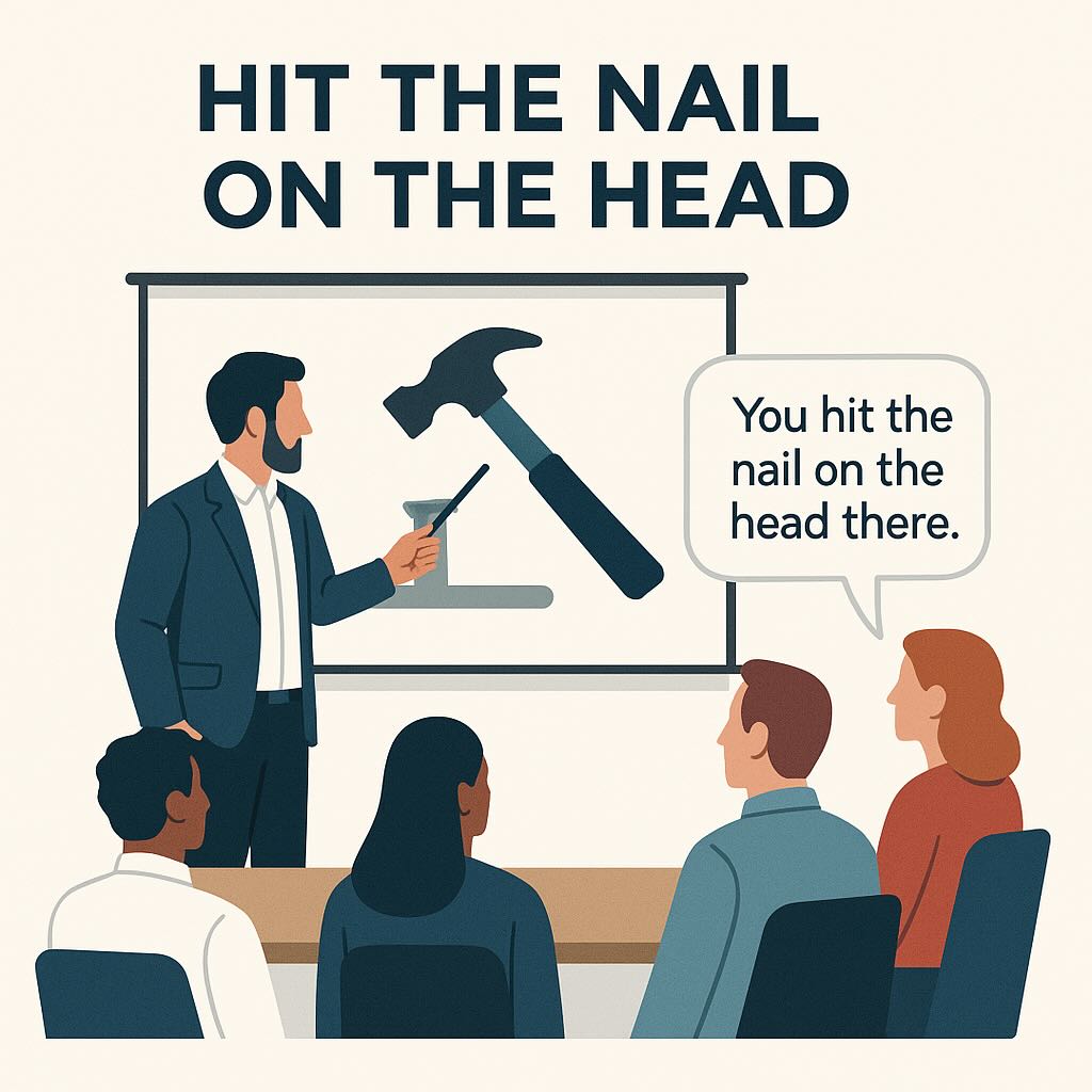 Hit the Nail on the Head meaning