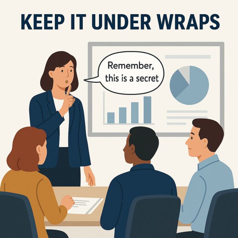 Keep it Under Wraps Meaning Examples + Mini Quiz
