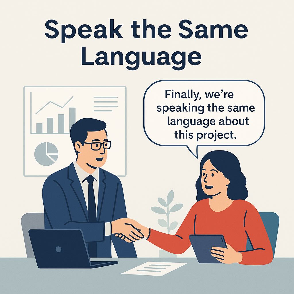 Speak the same language meaning