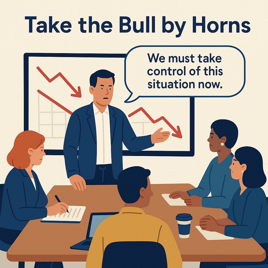Take the Bull by the Horns Meaning