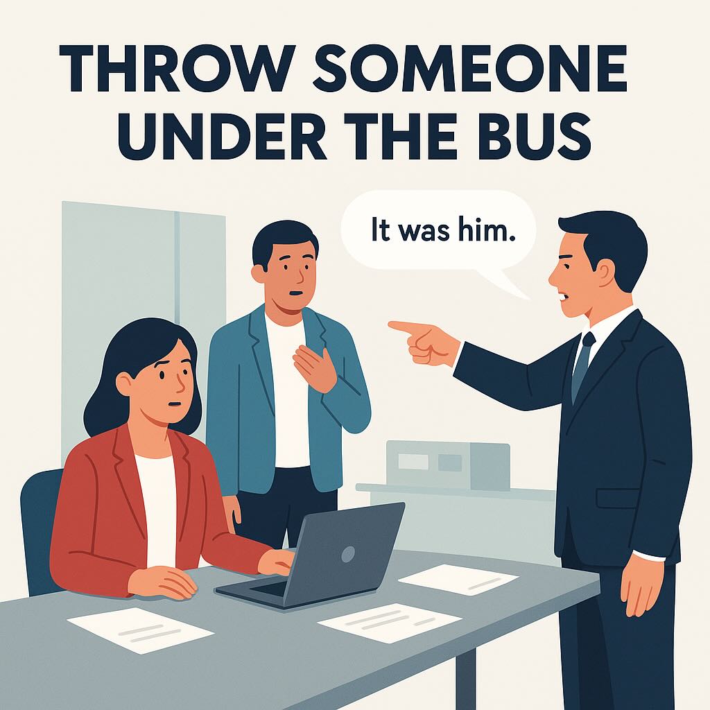 Throw Someone Under the Bus Meaning
